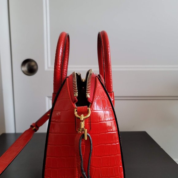 Givenchy Red Croc Mini Antigona Bag - Picture 5 of 9
